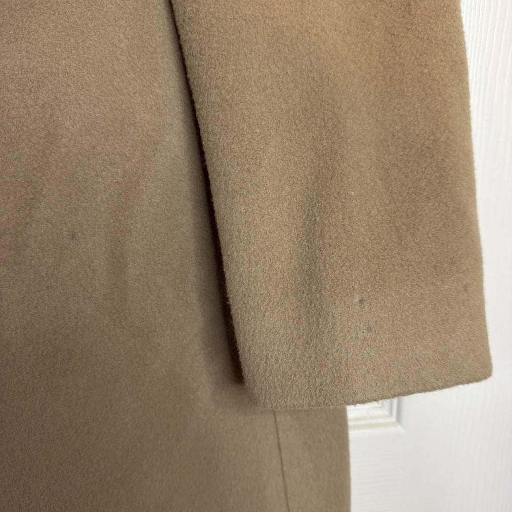 Calvin Klein Women's Camel Mid-Length Wool Blend Lined Overcoat Pockets Sz 8 - Picture 8 of 14